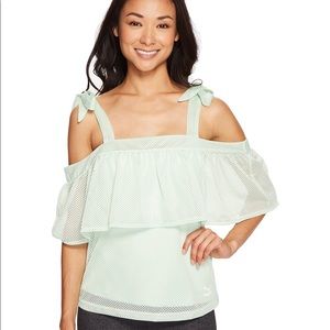 Puma xtreme off the shoulder tee in spray